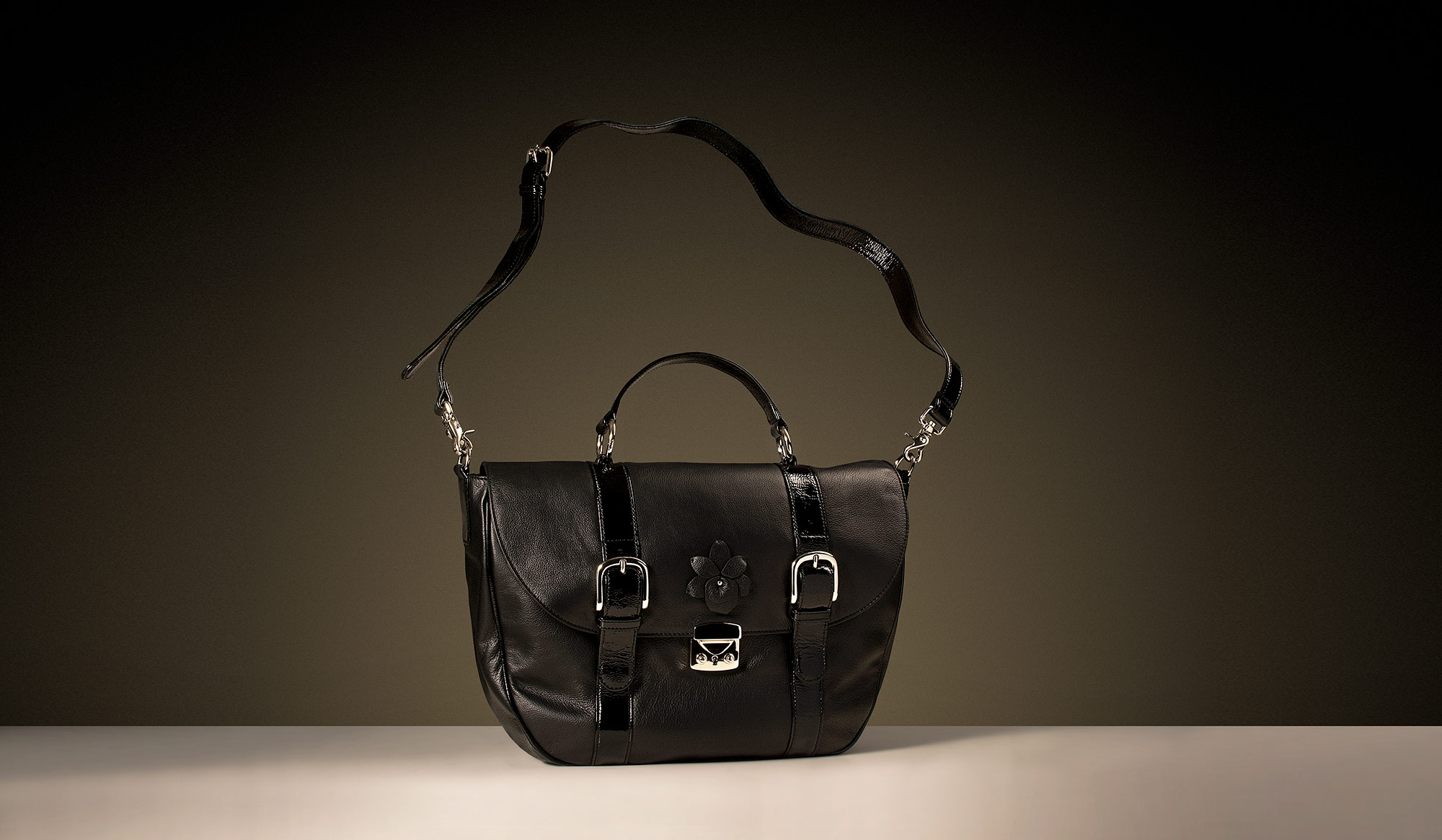 Luxury women's handbag product photography